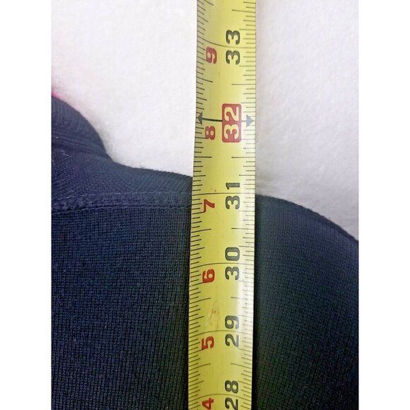 I.magnin design studio 100% merino wool black women's M open front sweater italy - Picture 11 of 11